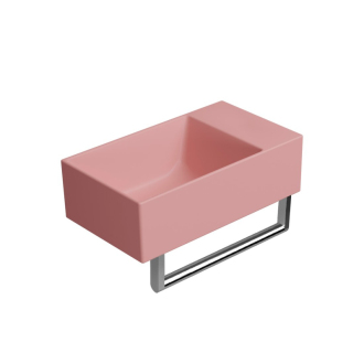 KUBE X keramické umývadlo 40x23cm, bez otvoru, pravé/ľavé, blush mat 9484024
