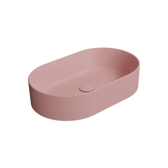 KUBE X keramické umývadlo na dosku, 60x37cm, oválne, blush mat 945824