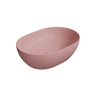PURA keramické umývadlo na dosku, 50x35cm, blush mat 886024
