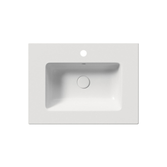 PURA keramické umývadlo Slim 62x46cm, biela mat 8884109