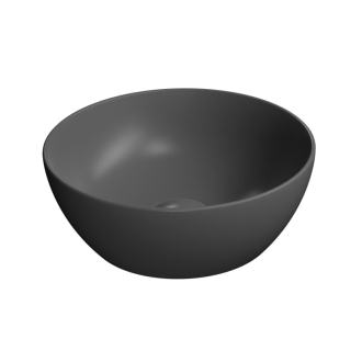 PURA keramické umývadlo na dosku, priemer 32cm, čierna mat 885426