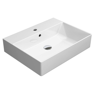 KUBE X keramické umývadlo 60x47cm, brúsená spodná hrana, biela mat 94319109