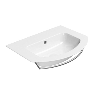 PURA keramické umývadlo Slim oblé 62x48cm, bez otvoru, biela ExtraGlaze 8827011