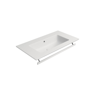 PURA keramické umývadlo Slim 82x46cm, bez otvoru, biela mat 8885009