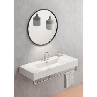 KUBE X keramické umývadlo 120x47cm, s odkladacími plochami, 3 otvory, biela 9452311