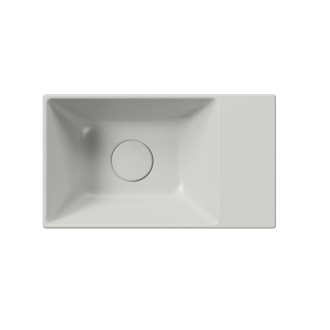 KUBE X keramické umývadlo 40x23cm, bez otvoru, pravé/ľavé, cenere mat 9484017