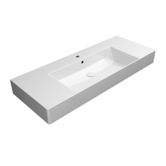 KUBE X keramické umývadlo 120x47cm, s odkladacími plochami, biela ExtraGlaze 94529111