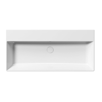 KUBE X keramické umývadlo 100x47cm, brúsená spodná hrana, bez otvoru, biela 94239011
