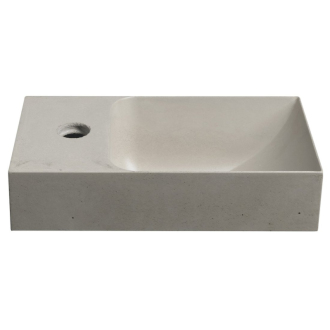 PICCOLINO betónové umývadlo 30,8x17cm, batéria vľavo, piesková PK30014