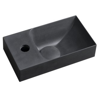 PICCOLINO betónové umývadlo 30,8x17cm, batéria vľavo, antracit PK30016