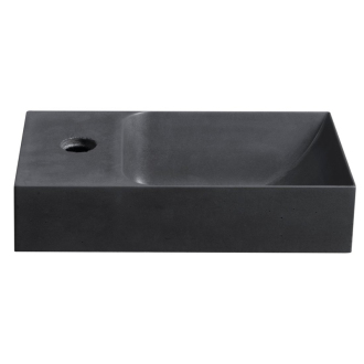 PICCOLINO betónové umývadlo 30,8x17cm, batéria vľavo, antracit PK30016