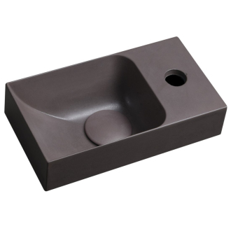 PICCOLINO betónové umývadlo 30,8x17cm, batéria vpravo, tmavo hnedá PK30515