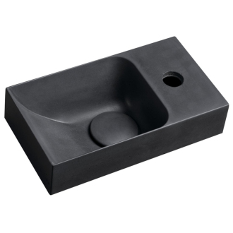 PICCOLINO betónové umývadlo 30,8x17cm, batéria vpravo, antracit PK30516