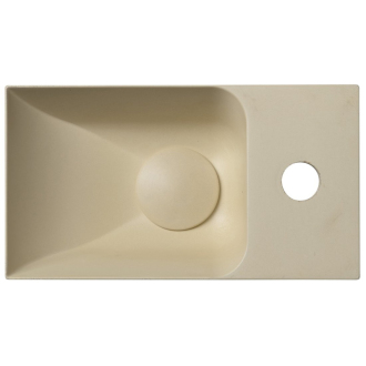 PICCOLINO betónové umývadlo 30,8x17cm, batéria vpravo, žltá PK30522