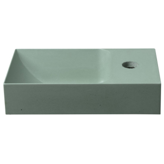 PICCOLINO betónové umývadlo 30,8x17cm, batéria vpravo, zelená PK30523