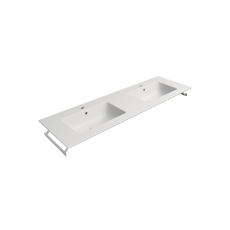 PURA keramické dvojumývadlo Slim 142x46cm, biela mat 8889109