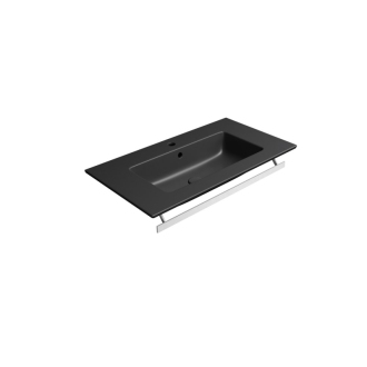 PURA keramické umývadlo Slim 82x46cm, čierna mat 8885126