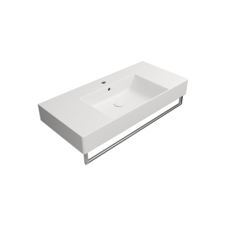 KUBE X keramické umývadlo 100x47cm, s odkladacími plochami, biela mat 9451109