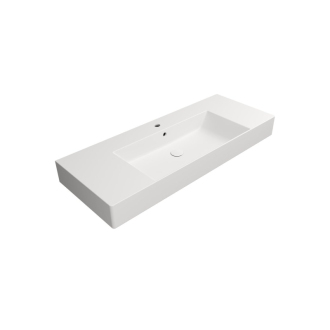 KUBE X keramické umývadlo 120x47cm, s odkladacími plochami, biela mat 9452109