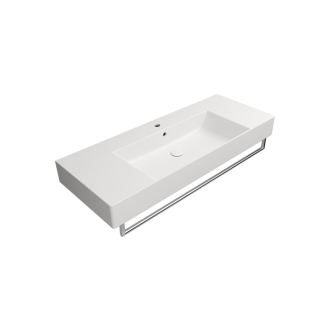 KUBE X keramické umývadlo 120x47cm, s odkladacími plochami, biela mat 9452109