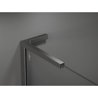 Mexen Kioto L Walk-in sprchová stena 90x200 cm, mráz, šedá kartáčovaná 800-090-103-66-30