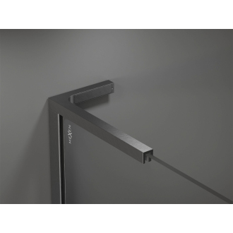 Mexen Kioto L Walk-in sprchová stena 70x200 cm, grafit, šedá kartáčovaná 800-070-103-66-40