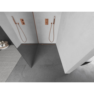 Mexen Kyoto L Walk-in sprchová stena 110 x 200 cm, zrkadlo, ružové zlato 800-110-103-60-50
