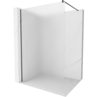 Mexen Kioto Walk-in sprchová stena 100x200 cm, mráz 8, šedá kartáčovaná 800-100-101-66-30