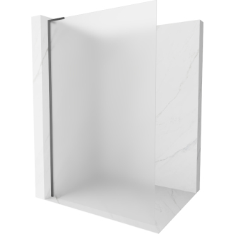 Mexen Kioto L Walk-in sprchová stena 100 x 200 cm, mráz, pištoľový kov - 800-100-103-95-30