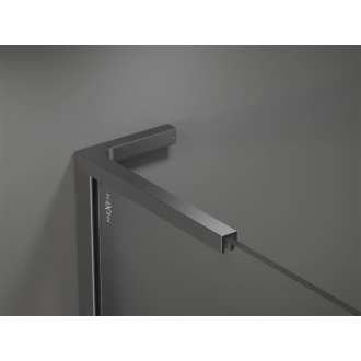 Mexen Kioto L Walk-in sprchová stena 90x200 cm, čierny vzor, kov 800-090-103-95-78