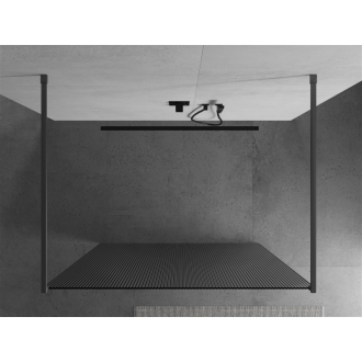 Mexen Kioto voľne stojaca sprchová stena 110x200 cm, 8 pruhy, kov 800-110-002-95-09