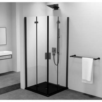 ZOOM BLACK štvorcový sprchovací kút 900x900mm, rohový vstup ZL4915BL-02