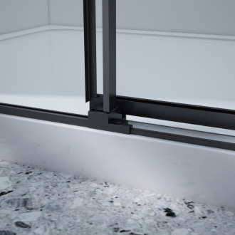 DRAGON BLACK štvorcový sprchovací kút 900x900mm, rohový vstup GD4290B-01