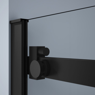 DRAGON BLACK štvorcový sprchovací kút 1000x1000mm, rohový vstup GD4210B-01