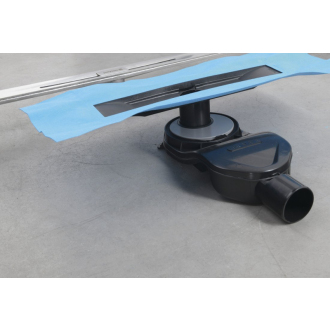 SLIM RIVER nerezový podlahový žľab s roštom, L-400-1000, DN50 RV100