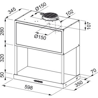 Franke odsávač FMA MODULAR F60 BK MATT matná čierna 335.0706.646