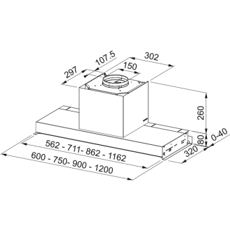 Franke odsávač FST DRIP-FREE 60 X/2 KL nerez/čierne sklo 305.0705.074
