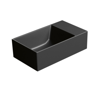 KUBE X keramické umývadlo 40x23cm, bez otvoru, pravé/ľavé, čierna mat 9484026
