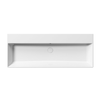 KUBE X keramické umývadlo 120x47cm, brúsená spodná hrana, bez otvoru, biela 94249011
