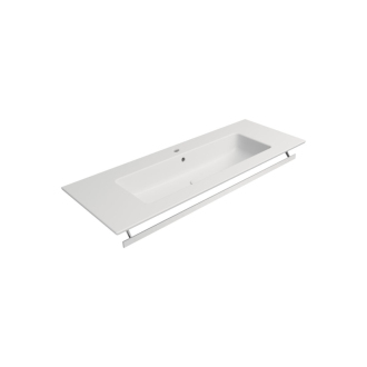 PURA keramické umývadlo Slim 122x46cm, biela mat 8887109