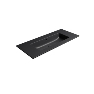 PURA keramické umývadlo Slim 102x46cm, bez otvoru, čierna mat 8886026