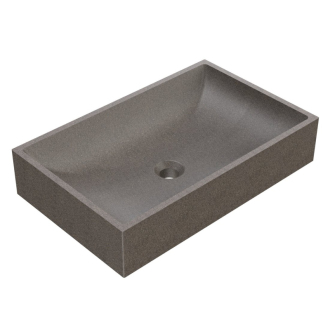 TARANT betónové umývadlo vrátane výpuste, 58x36cm, čierny granit AR471