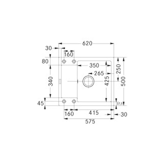 Franke Granitový drez MRG 611-62 sivá bridlica 620x500, sifón 114.0713.986