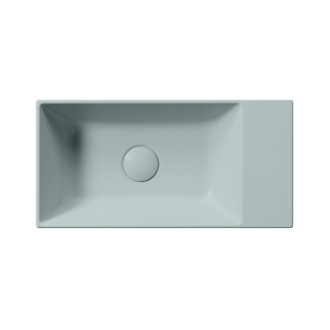 KUBE X keramické umývadlo 50x25cm, bez otvoru, pravé/ľavé, ghiaccio mat 9486015
