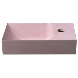 PICCOLINO betónové umývadlo 30,8x17cm, batéria vpravo, ružová PK30521