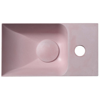 PICCOLINO betónové umývadlo 30,8x17cm, batéria vpravo, ružová PK30521