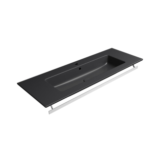 PURA keramické umývadlo Slim 122x46cm, čierna mat 8887126