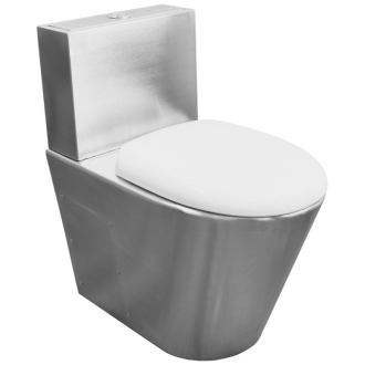 WC kombi misa s nádržkou vrátane splachovacieho mechanizmu a WC sedátka, nerez mat 13016.S