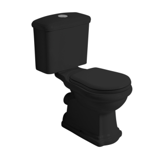 RETRO WC kombi misa 38,5x72cm, zadný odpad, čierna mat 101331