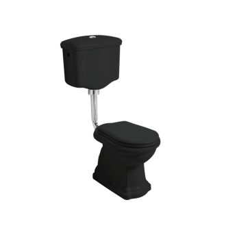 RETRO WC misa stojaca, 38,5x59cm, zadný odpad, čierna mat 101131
